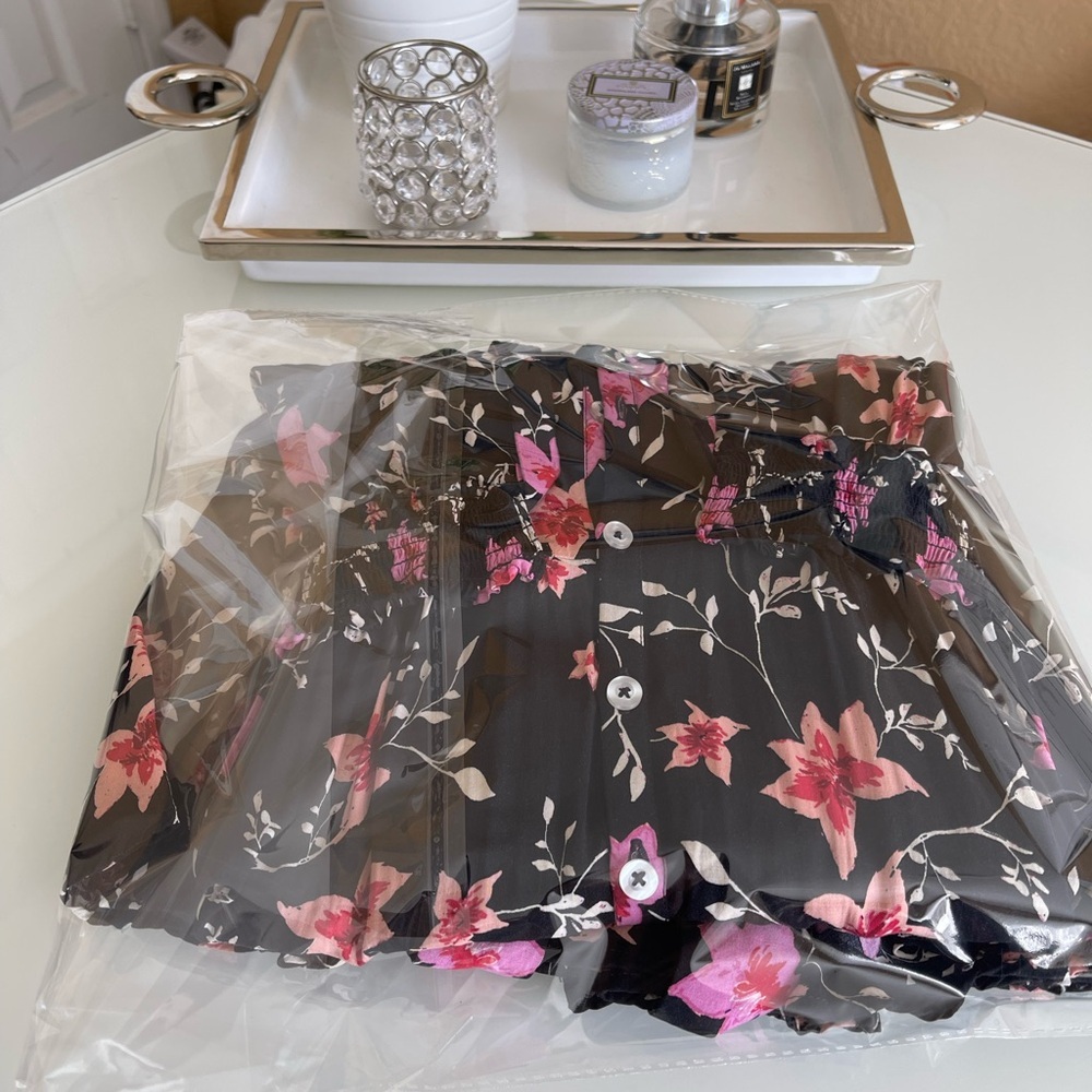 Free People Black and Pink Floral Long Sleeve Dress - Picture 15 of 16